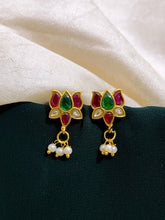Multi Lotus in Kunda Earring - KE00131